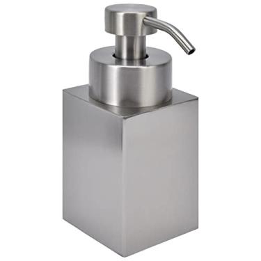 Imagem de QANYEGN Dispensador de sabonetes de aço inoxidável, garrafa de bomba de sabonetes líquidos de bancada, dispensador de prensa de sabonetes para banheiro e cozinha