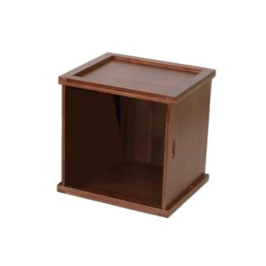 Imagem de Suporte para armazenamento de CDs Suporte multifuncional para discos de vinil, estilo chinês, em madeira, para álbuns CD