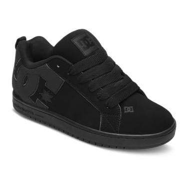 Imagem de DC Court Graffik Tênis masculino casual de cano baixo para skate, Preto/Preto/Preto, 10