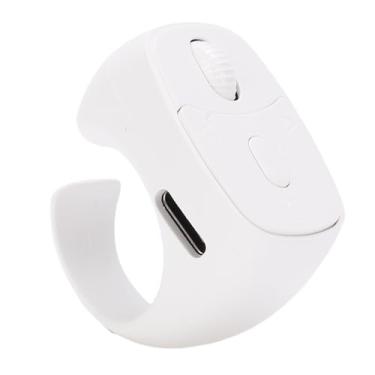 Imagem de GOWENIC Anel de Controle Remoto Tiktok Scroller de Dedo Remoto E-book Anel de Rolagem Bluetooth Câmera Bluetooth Controle Turner de Página, Compatível Com Tablet de Telefone (Branco)