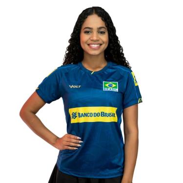 Imagem de Camisa de Vôlei Brasil 2025 Azul Feminina-Feminino