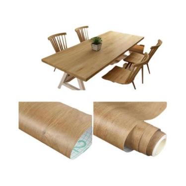 Imagem de Papel De Parede PVC Autoadesivo Impermeável Com Textura De Madeira De 