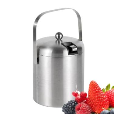 Imagem de Balde para Festa,1.3L Balde Arrefecedor de Garrafas,Arrefecedor de Bebidas com Parede Dupla | para Festas Bar Cozinha Exterior Piquenique Churrasco Champanhe Vinho