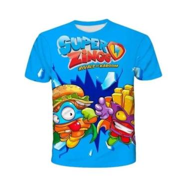 Imagem de Camiseta Infantil De Manga Curta Com Estampa De Anime Super Zings, Est
