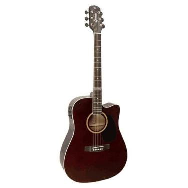 Imagem de Violao giannini gf-1d ceq tdw folk cutaway eletroacustico trans dark w
