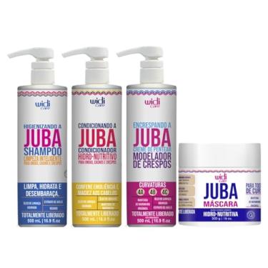 Imagem de Kit Widi Care Juba - Shampoo + Condicionador + Máscara Hidro Nutritiva + Creme de Pentear Encrespando 500g