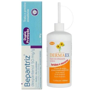 Imagem de Kit Óleo de Girassol Dermaex 200ml + Pomada Bepantriz 30g