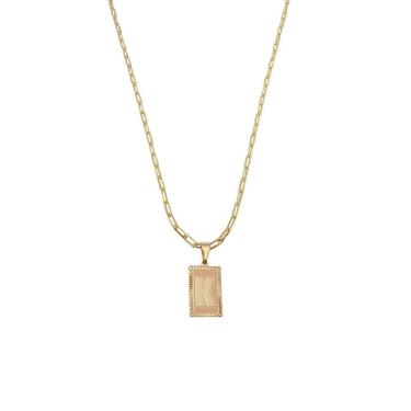 Imagem de Cordão 60Cm Masculino Feminino Pingente Letra K Banhado Ouro