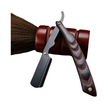 Imagem de Navalha Profissional Para Barbeiro Masculino, Dobrável, Em Aço Inoxidá