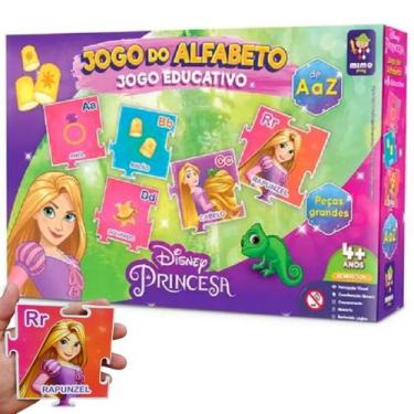 Imagem de Rapunzel Quebra Cabeça Grande Princesa Disney Alfabeto 26 Pç - Mimo, C
