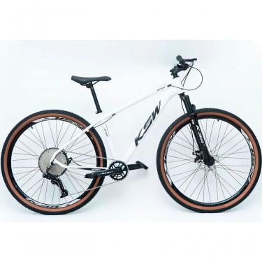 Imagem de Bicicleta Aro 29 Ksw Xlt Alumínio 12v Kit 1x12v Pedivela Single K7 11-50 Freio A Disco Mecanico - Branco Tam. 15