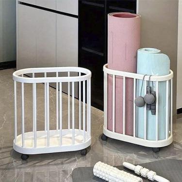 Imagem de Cesto Carrinho Organizador Multiuso Rodinhas Objetos Roupas Acessorios Organizaçao Casa Sala Banheiro Cozinha Salao