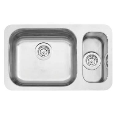 Imagem de Cuba Tramontina Isis Plus 1.5C 40 BL em Aço Inox Acetinado 58 x 34 cm com Válvulas