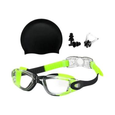 Imagem de Óculos De Natação Antiembaçantes Com Proteção UV, Touca De Silicone, C