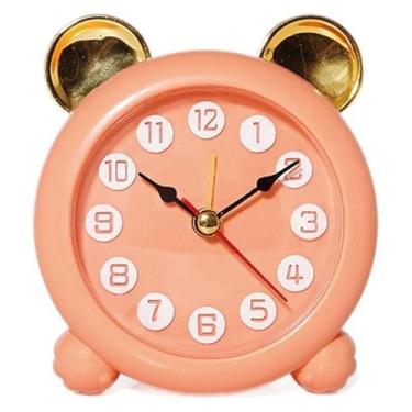 Imagem de Despertador fofo em forma de urso analógico silencioso para crianças -