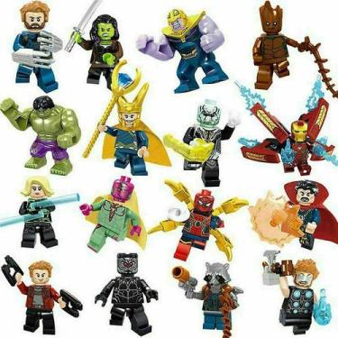 Imagem de Conjunto Mini Figures Avengers Superheroes de 16 - 4,5 cm - Gloome Sto