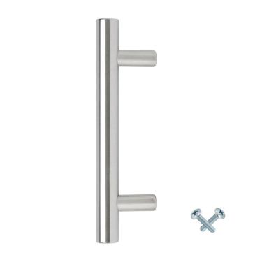 Imagem de 1 Puxador Em Aço Inox Tubular Haste Redonda 6,4Cm