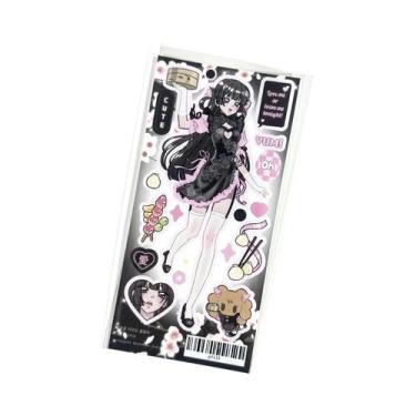 Imagem de Adesivos De Personagens Fofos De Meninas Anjo E Demônio Para Diário, P