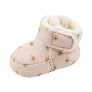 Imagem de Botas Infantis De Inverno Para Bebês, Sapatos Quentes E Modernos Com B