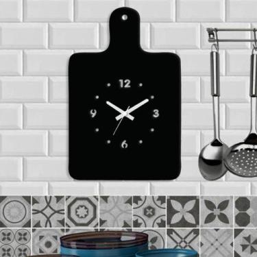 Imagem de Relógio De Parede Tábua De Corte Cozinha - Intempo Design, Marrom