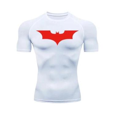 Imagem de Camiseta De Compressão Masculina Com Estampa De Morcego, Secagem Rápid