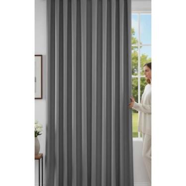 Imagem de Cortina Blecaute 4m Grosso 2,50m Cinza Escuridão Total - Congratulatio