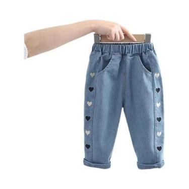 Imagem de Calças Jeans Flare Para Meninas, Moda Primavera, Calças Infantis De Ca