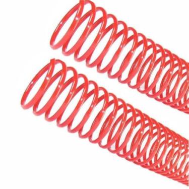Imagem de Espiral para Encadernação Vermelho 20mm para 120 folhas 70un - Cassmar