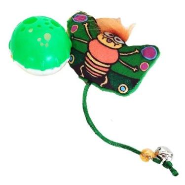 Imagem de Brinquedo para Gatos Kit Borboleta divertida bolinha sonoro - Bom Amig