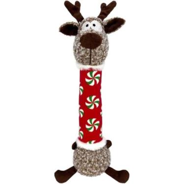 Imagem de Brinquedo Kong Holiday Shakers Luvs Rena Pelúcia Com Apito Para Cães M