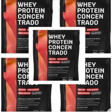 Imagem de Kit 05 Whey Protein 100% Concentrado Sabor Baunilha Sachê de 30g-Dux H