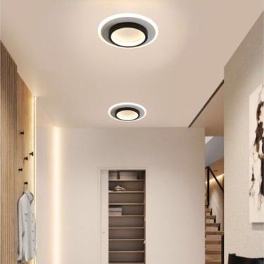 Imagem de Luminária De Teto Plafon de Sobrepor Led Moderna para Corredor Sala Qu