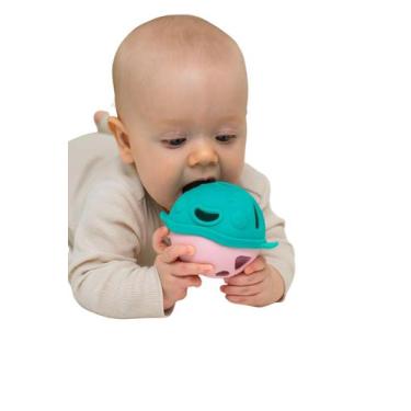 Imagem de Mordedor em Silicone com Chocalho Bebê Buba, Rosa
