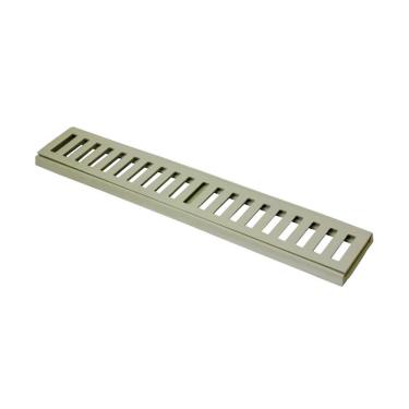 Imagem de Ralo Grelha Linear com Caixilho 7434GDA Captação de Águas Pluviais 8x50cm Alumínio Fundido Bege GDA Industria
