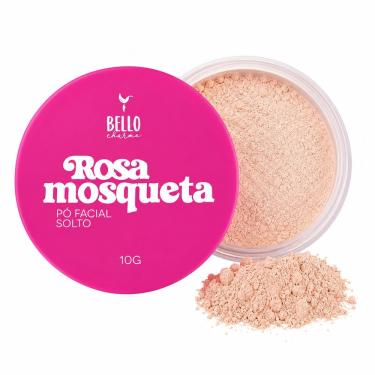 Imagem de Po Facial Solto Rosa Mosqueta Ultrafino Acabamento Natural Iluminado Controle de Oleosidade 10g Rosa