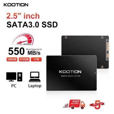 Imagem de SSD KOOTION 2.5 SATA 3.0 Ultra Rápido 550MB/s p/ PC e Notebook  128GB 