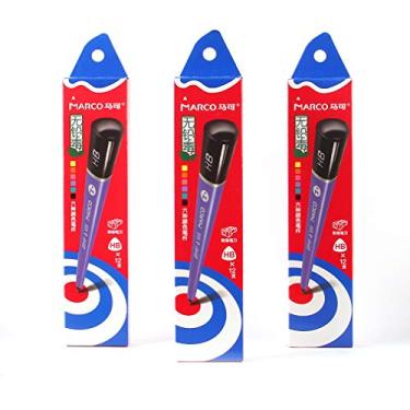 Imagem de Lápis triangular de madeira preta, lápis de desenho Hb, grafite contínuo