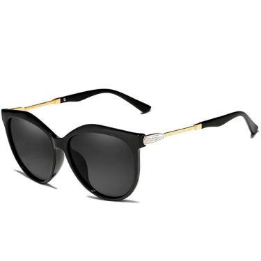 Imagem de Óculos de Sol Feminino Gatinho Luxuoso Kingseven Proteção UV400 Polarizados 
