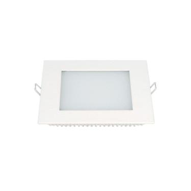 Imagem de Painel LED de Embutir Quadrado Lux 18w Autovolt Branco 22cm 3000K Luz Amarela