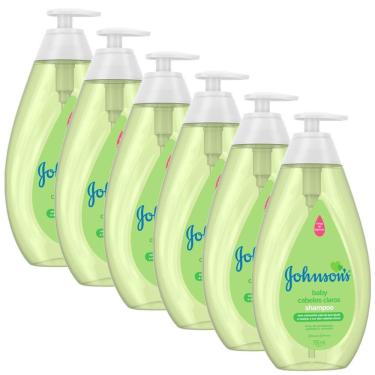 Imagem de KIT 6 Shampoos Johnson`s Baby Cabelos Claros 750ml