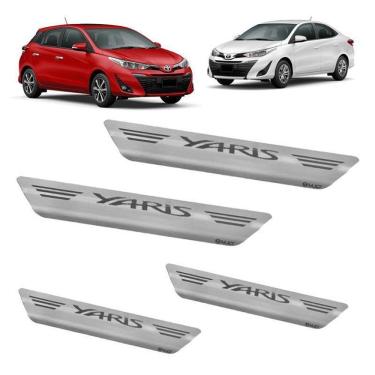 Imagem de Soleira Aço Inox Escovado Porta Legítimo Mult Yaris 19/20