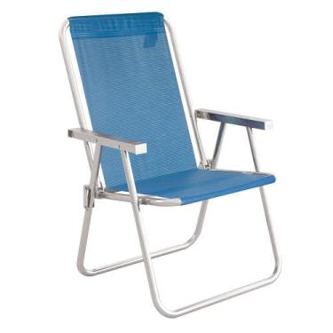 Imagem de Cadeira Alta Conforto Total Alumínio Sannet Azul - Mor