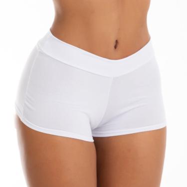 Imagem de Calcinha Short Duplo Cós Cueca Boxer Feminina Shortinho | 11