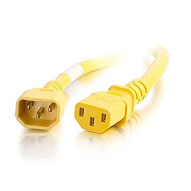 Imagem de C2G/Cables to Go 17522 C13-C14 Extensão de energia, 14 Awg, Amarelo, 6ft