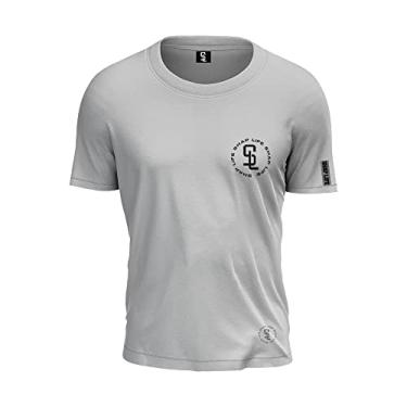 Imagem de Camiseta Logo Peito Shap Life T-Shirt Básica Casual Cor:Cinza;Tamanho:G