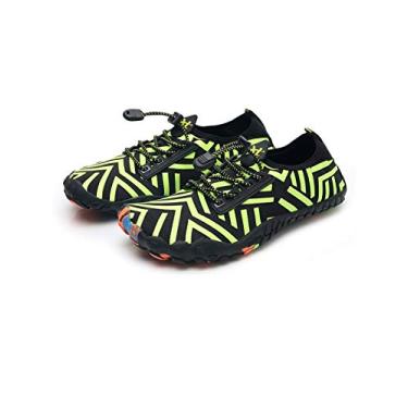 Imagem de Bestgift Men/Women's Wide Toe Minimalist Trail Running Shoes Polyline Green 42