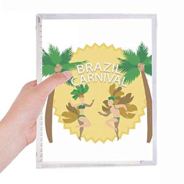 Imagem de Caderno Hula Brasil, Carnaval, slogan Brasil, folha solta, diário recarregável, papelaria