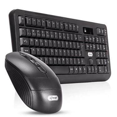 Imagem de Kit Teclado E Mouse Sem Fio Wireless 2.4ghz Pc Tv Note Abnt2 Knup KP-2064