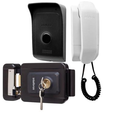 Imagem de Kit 1 Porteiro Interfone Ipr1010 E 1 Fechadura Fx1500 Preta Intelbras Ipr 1010 Fx 1500
