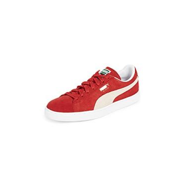 Imagem de Puma - Tênis masculino Suede Classic Plus, High Risk Red/White, 11